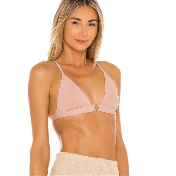 FREE PEOPLE OH SCUBA BRALETTE IN ANTIQUE SHELL BEIGE PINK CONVERTIBLE BRA NEW - Picture 2 of 5
